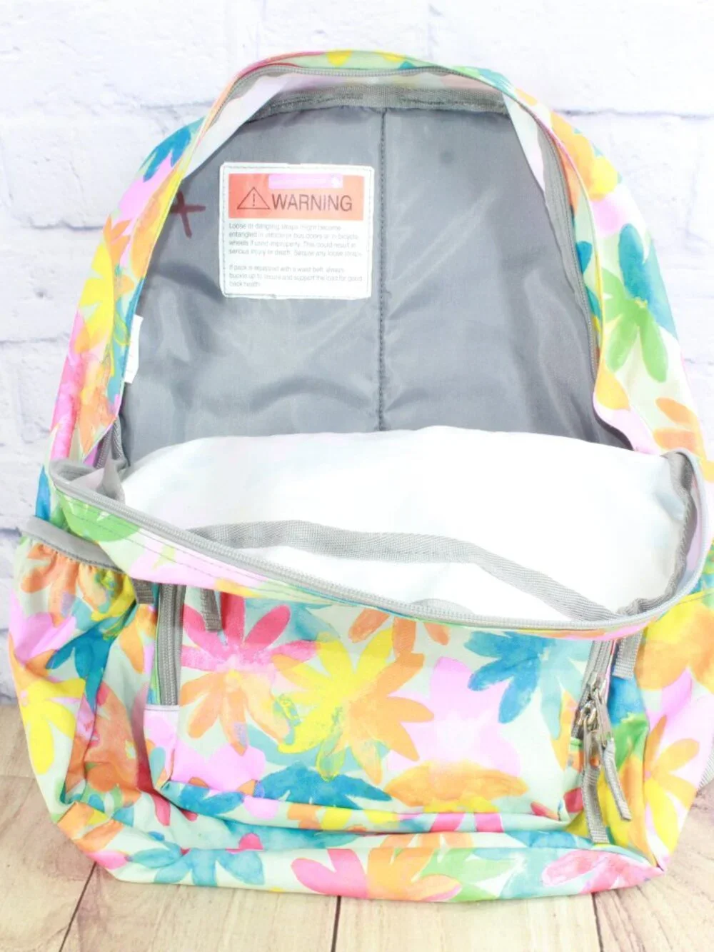 READ - LL Bean Original 24L Book Pack School Travel Multicolor Flowers